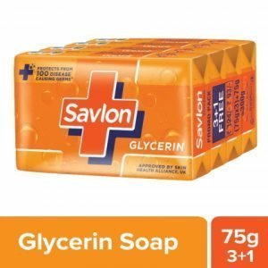 Savlon Glycerin Soap,  (4 x 75 g)