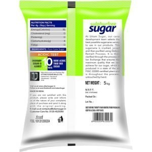 Uttam Sugar Sulphurless Sugar, 5kg