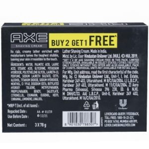 Axe Signature Shaving Cream (Buy2 Get 1Free) 3 x 78g