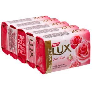 Lux Soft Touch Soap, (Pack of 5)