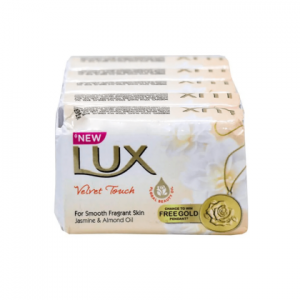 Lux Velvet Touch Soap Bar, 100gm Pack of 5
