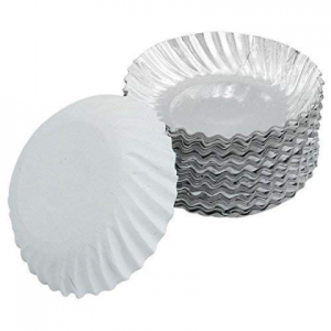 Paper Plates Disposable for Party (Silver) 20pcs