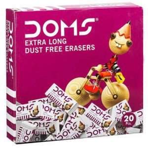 Doms Extra Long Dust Free Eraser (20 Pcs)